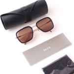 Lentes De Sol Dita Flight 006 Marco azul con lente café Original Caballero - Imagen 7