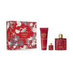 Set Versace Eros Flame Pour Homme 100ml EDP + 5ml EDP + 150ml Shower Gel Caballero